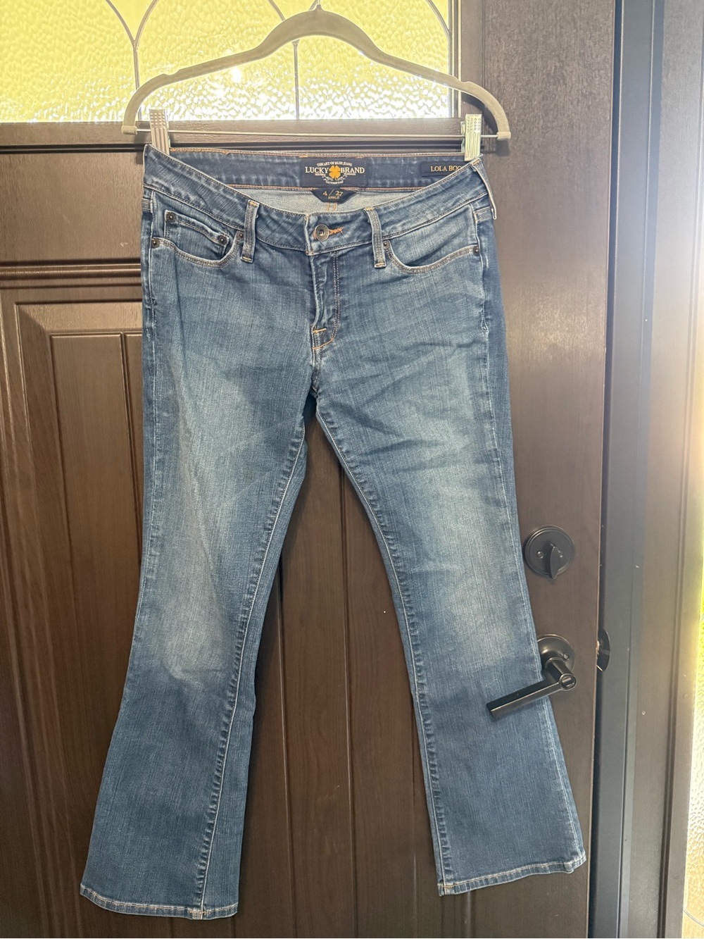 Lucky Brand Blue - Lola Boot Wide Leg Jeans - Medium Wash - 4/27